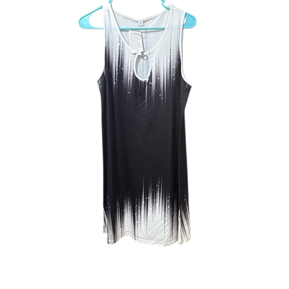 Stylish Black and White Mini Dress